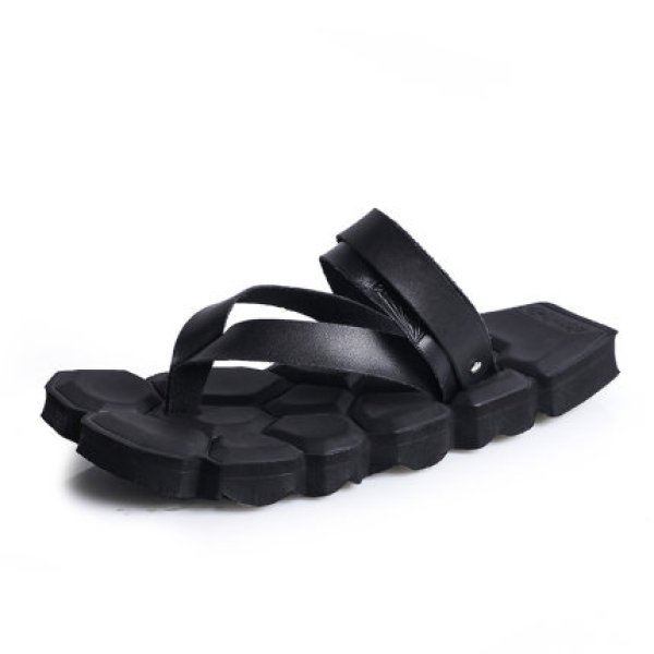 画像1:  men's  Tongs leather sandals  slippers shower sandals レザートングフラットフリップフロップメンズサンダル  シャワーサンダル  (1)
