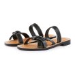 画像1: Women knock on comfortable playful bow tie wild casual flat sandals slippers  　リボンボウレザーフラットサンダル 　スリッパ　 (1)