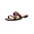 画像2: Women knock on comfortable playful bow tie wild casual flat sandals slippers  　リボンボウレザーフラットサンダル 　スリッパ　 (2)