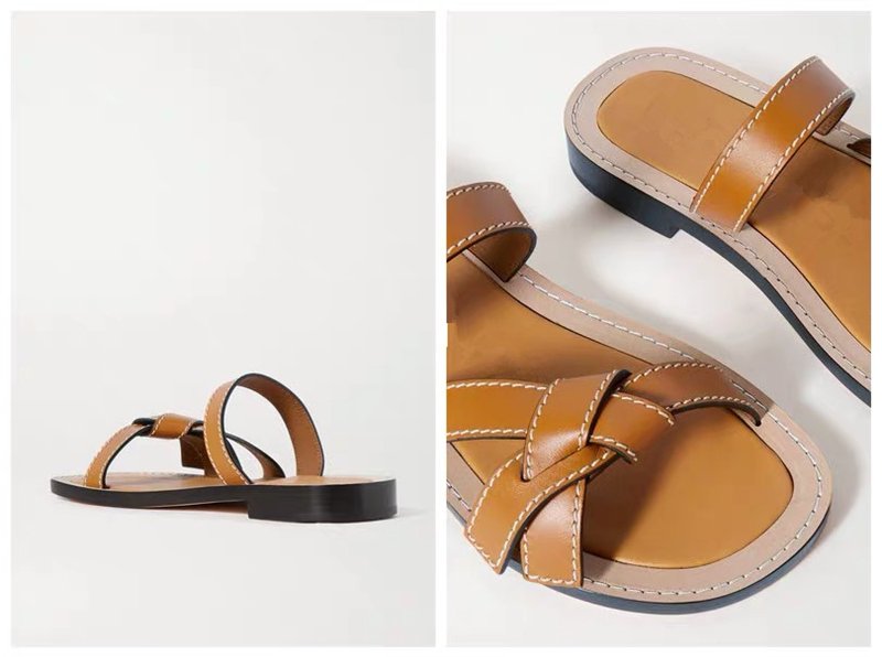 画像7: Women knock on comfortable playful bow tie wild casual flat sandals slippers  　リボンボウレザーフラットサンダル 　スリッパ　 (7)