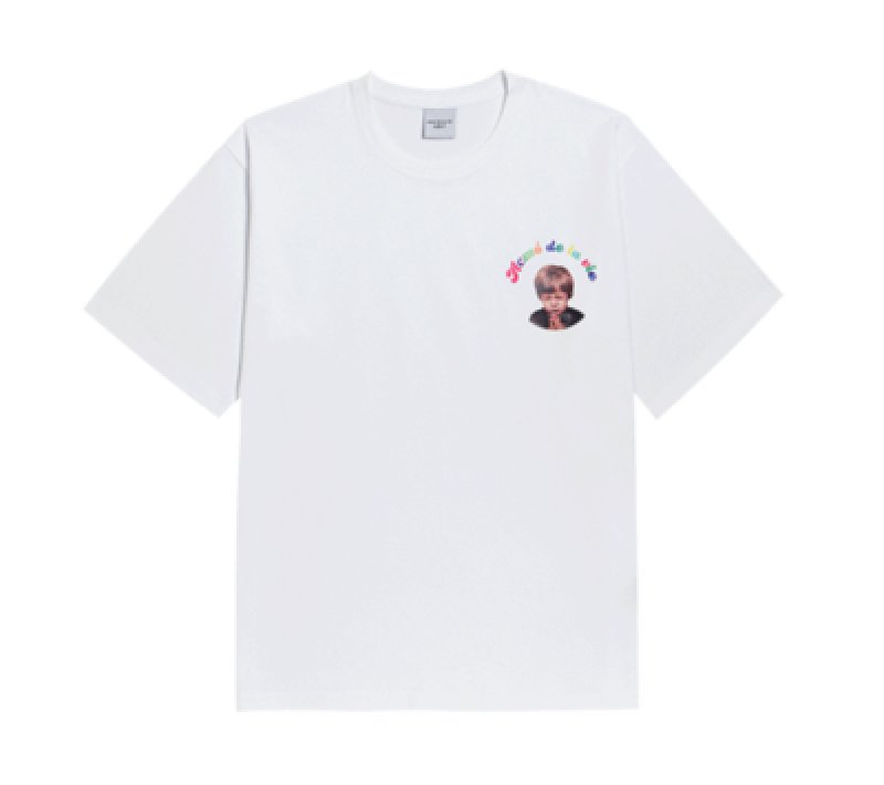 画像4: Unisex Mens & Woman Onepoint baby face donut short sleeve t-shirt ベイビーフェイス ワンポイント ドーナツ プリント半袖Tシャツ (4)