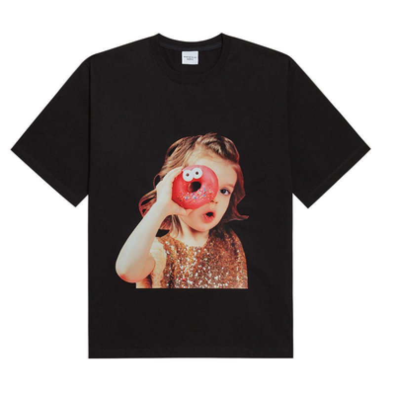 画像7: Unisex Mens & Woman baby face donut short sleeve t-shirt ベイビーフェイス ドーナツ プリント半袖Tシャツ (7)