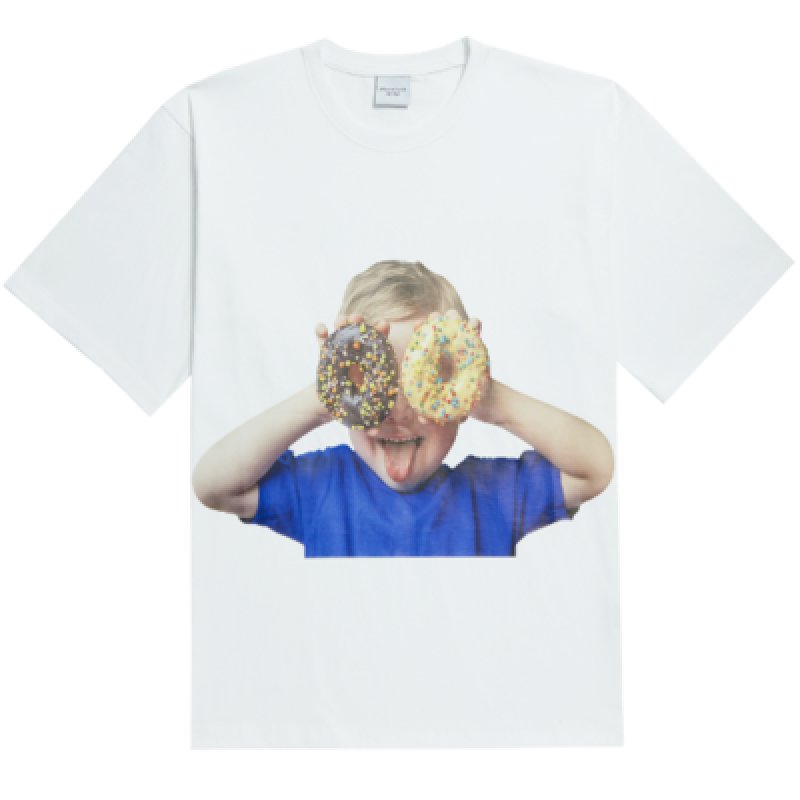 画像5: Unisex Mens & Woman baby face donut short sleeve t-shirt ベイビーフェイス ドーナツ プリント半袖Tシャツ (5)