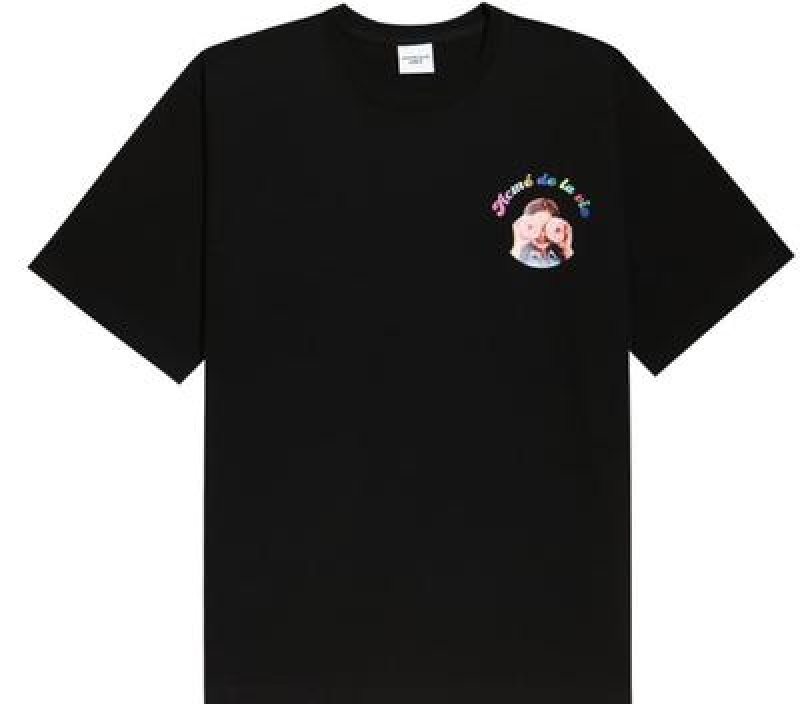 画像3: Unisex Mens & Woman Onepoint baby face donut short sleeve t-shirt ベイビーフェイス ワンポイント ドーナツ プリント半袖Tシャツ (3)
