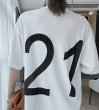 画像2: Womens Big N°21 N21 logo Oversize tshirt  ビッグナンバー21ロゴ オーバーサイズ 半袖Tシャツ (2)