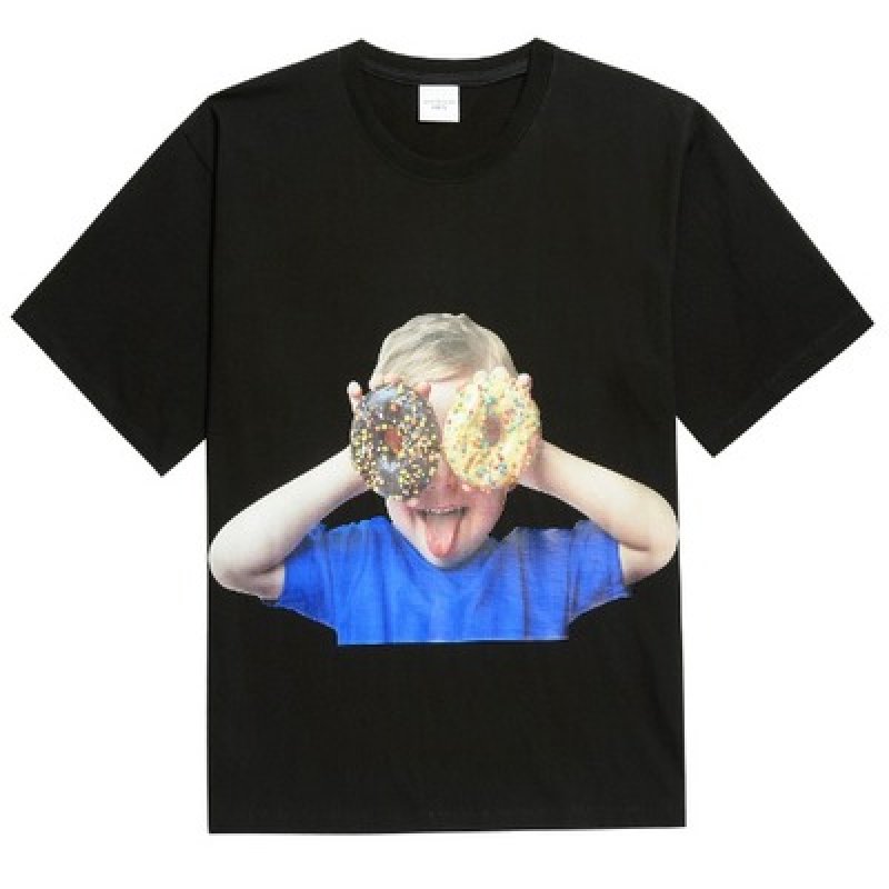 画像6: Unisex Mens & Woman baby face donut short sleeve t-shirt ベイビーフェイス ドーナツ プリント半袖Tシャツ (6)