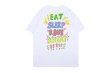 画像2: Unisex Mens ＆ Woman Eat Sleep Rave Repeat Short Sleeve Hip Hop Graphic Printing Tees t-shirt  男女兼用イートスリープレイブリピートショートスリーブTシャツヒップホップグラフィックプリントTシャツ (2)