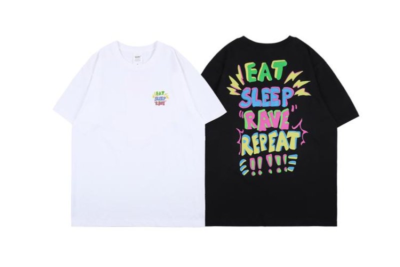 画像6: Unisex Mens & Woman Eat Sleep Rave Repeat Short Sleeve Hip Hop Graphic Printing Tees t-shirt  男女兼用イートスリープレイブリピートショートスリーブTシャツヒップホップグラフィックプリントTシャツ (6)