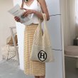 画像5: knit H logo shoulder eco bag　　ニット編みHロゴショルダーエコバックトート　トートバック (5)