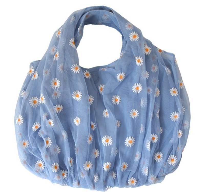 画像3: Applique Embroidery Flower Tote Handbag shoulder eco bag エコバッグアップリケ 刺繍 フラワー トート ハンドバッグ ショルダーバック エコバックトート トートバック (3)