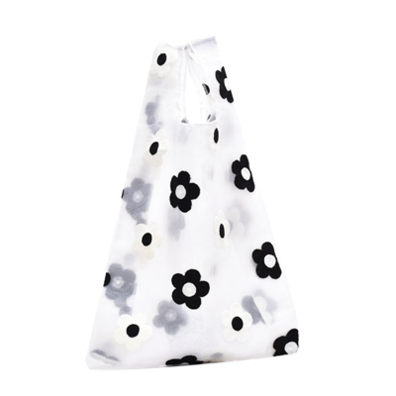 画像5: Applique Embroidery Flower Tote Handbag shoulder eco bag エコバッグアップリケ 刺繍 フラワー トート ハンドバッグ ショルダーバック エコバックトート トートバック (5)