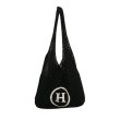 画像2: knit H logo shoulder eco bag　　ニット編みHロゴショルダーエコバックトート　トートバック (2)