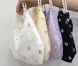 画像5: small daisy bag Handbag r eco bag　デイジー刺繍 フラワーパールハンドル トートミニ ハンドバッグ ショルダーバック　エコバックトート　トートバック (5)