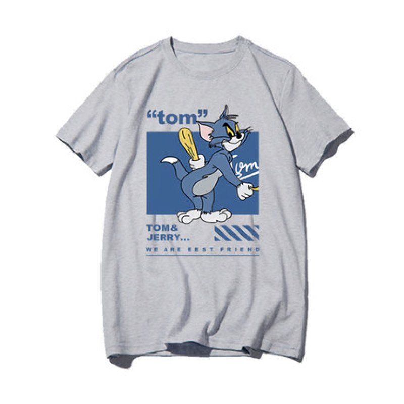 画像7: Unisex Mens ＆ Woman  Tom and jerry print Short Sleeve  t-shirt  男女兼用トム＆ジェリープリントショートスリーブTシャツ (7)