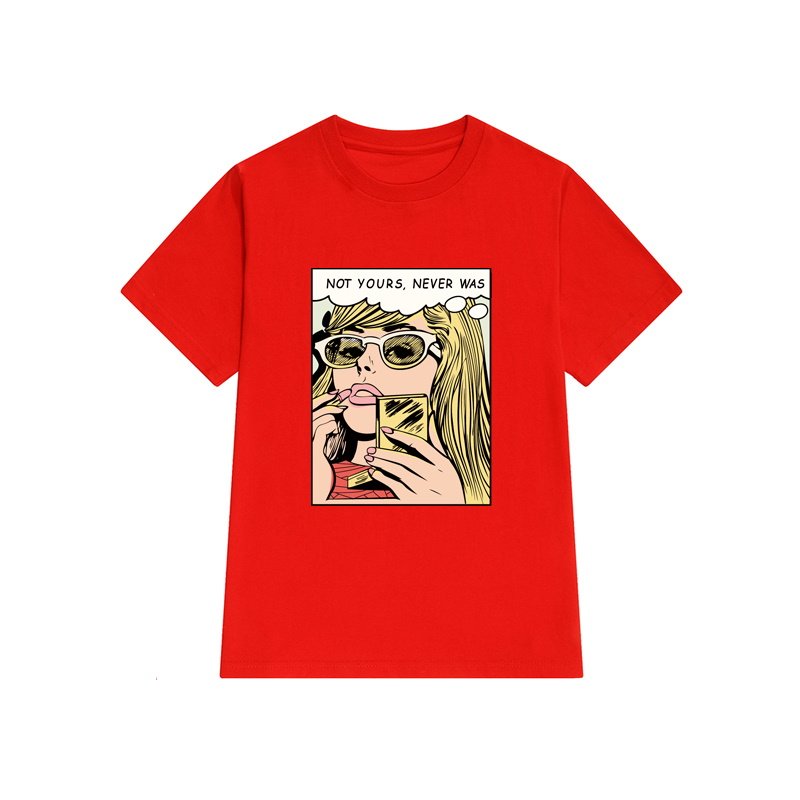 画像3: Women's Humor text pattern Primant T-shirt   ユニセックス男女兼用not yoursプリント半袖Tシャツ  (3)