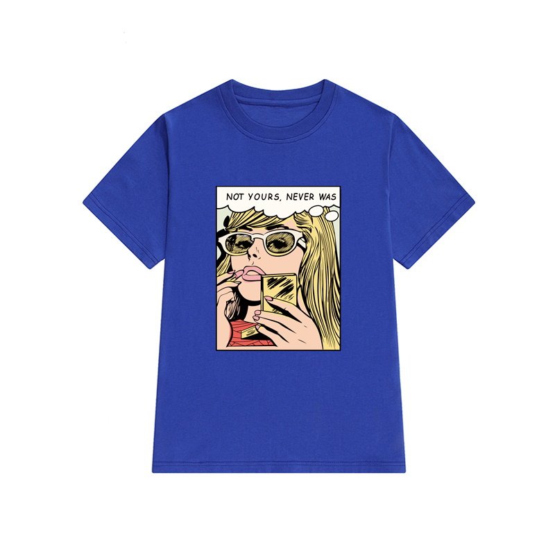画像2: Women's Humor text pattern Primant T-shirt   ユニセックス男女兼用not yoursプリント半袖Tシャツ  (2)