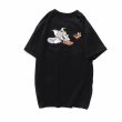 画像1: Unisex Mens ＆ Woman  Tom and jerry print Short Sleeve  t-shirt  男女兼用トム＆ジェリーバックプリントショートスリーブTシャツ (1)