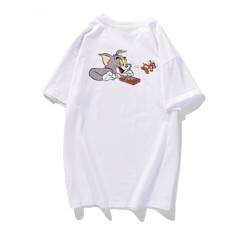 画像2: Unisex Mens ＆ Woman  Tom and jerry print Short Sleeve  t-shirt  男女兼用トム＆ジェリーバックプリントショートスリーブTシャツ (2)