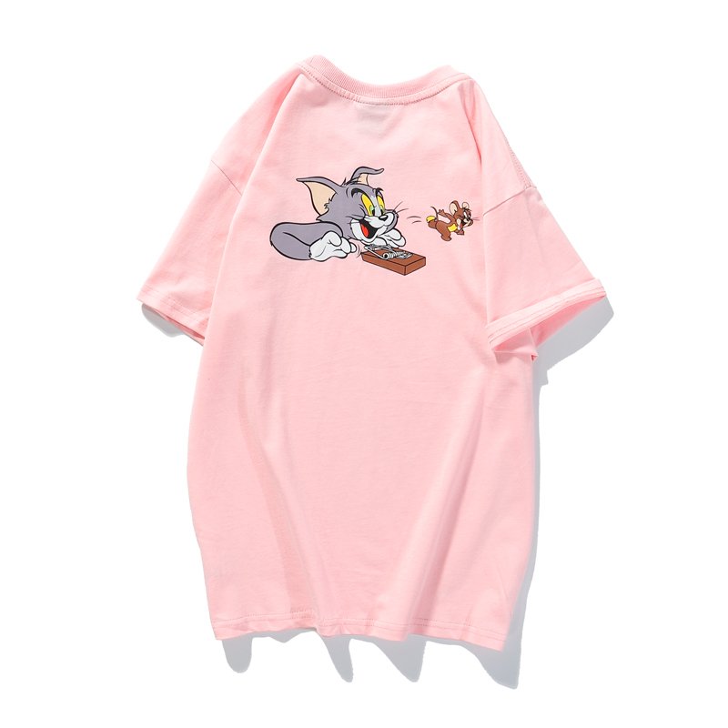 画像3: Unisex Mens ＆ Woman  Tom and jerry print Short Sleeve  t-shirt  男女兼用トム＆ジェリーバックプリントショートスリーブTシャツ (3)