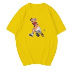 画像5: Unisex Mens ＆ Woman Tennis Bear Print Short Sleeve  t-shirt  男女兼用テニスベアープリントショートスリーブTシャツ (5)