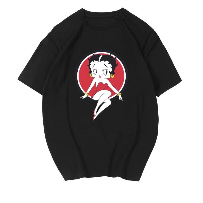 画像4: BettyBoop Print Unisex T-shirt ユニセックス男女兼用 ベティブープ ベティー プリント半袖Tシャツ　 (4)