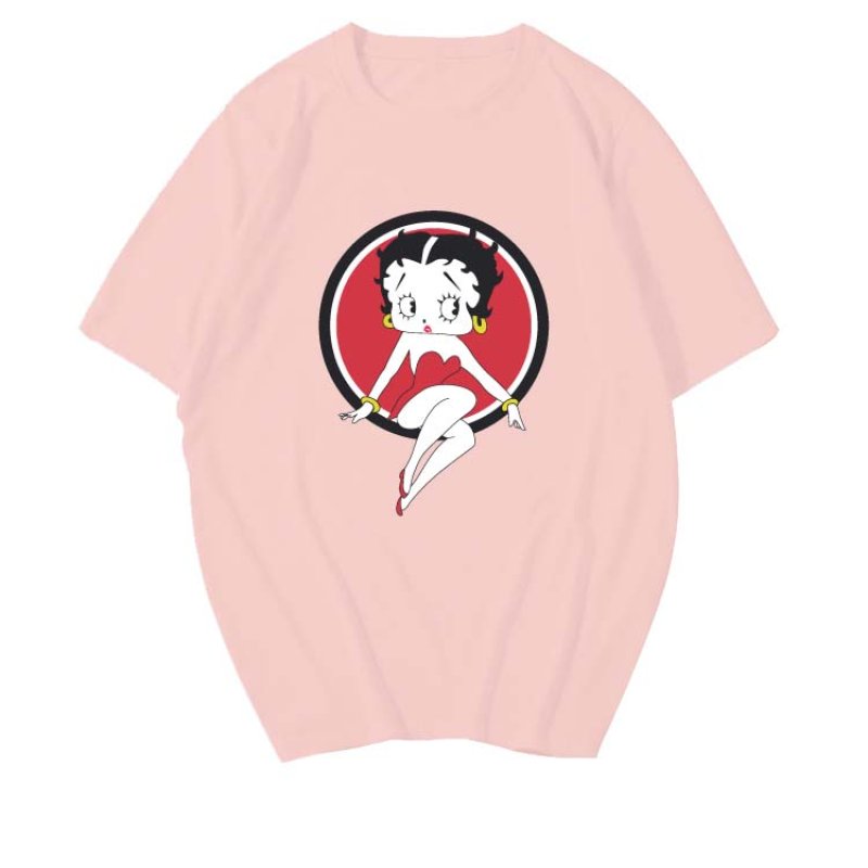 画像6: BettyBoop Print Unisex T-shirt ユニセックス男女兼用 ベティブープ ベティー プリント半袖Tシャツ　 (6)