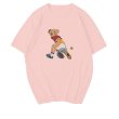 画像8: Unisex Mens ＆ Woman Tennis Bear Print Short Sleeve  t-shirt  男女兼用テニスベアープリントショートスリーブTシャツ (8)