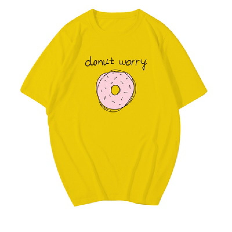 画像5: Sweet Donut Print Unisex T-shirt　 ユニセックス男女兼用ドーナツプリント半袖Tシャツ　 (5)