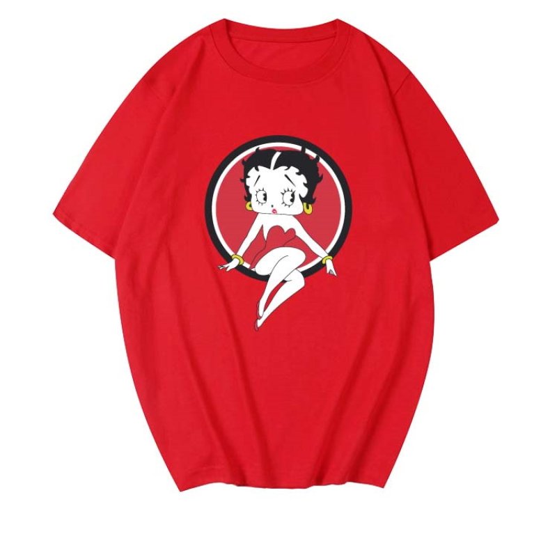 画像5: BettyBoop Print Unisex T-shirt ユニセックス男女兼用 ベティブープ ベティー プリント半袖Tシャツ　 (5)