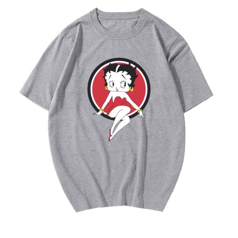 画像3: BettyBoop Print Unisex T-shirt ユニセックス男女兼用 ベティブープ ベティー プリント半袖Tシャツ　 (3)