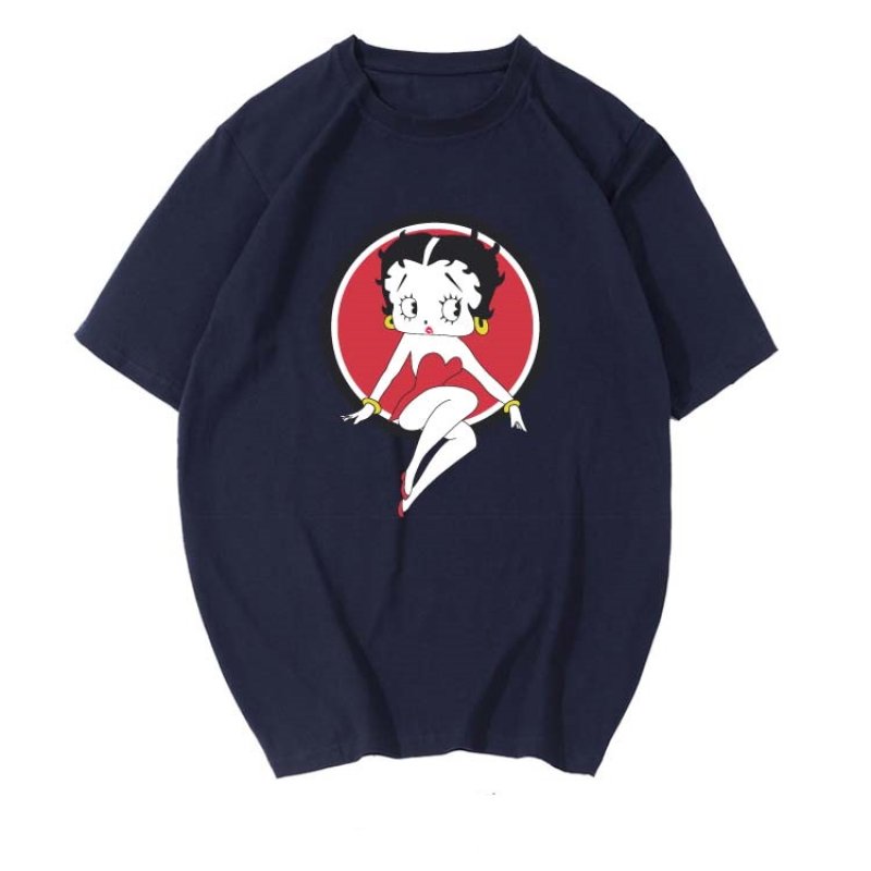 画像2: BettyBoop Print Unisex T-shirt ユニセックス男女兼用 ベティブープ ベティー プリント半袖Tシャツ　 (2)