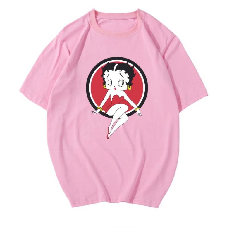 画像8: BettyBoop Print Unisex T-shirt ユニセックス男女兼用 ベティブープ ベティー プリント半袖Tシャツ　 (8)