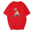 画像1: Unisex Mens ＆ Woman Tennis Bear Print Short Sleeve  t-shirt  男女兼用テニスベアープリントショートスリーブTシャツ (1)