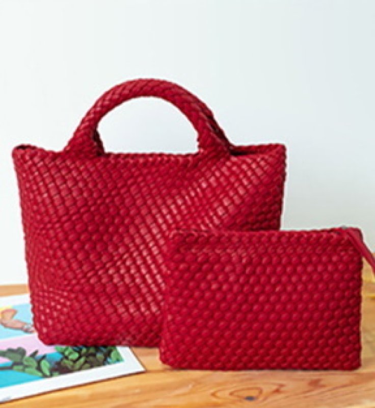 画像4: Braided tote shoulder handbag 編み込みトートショルダーハンドバック (4)