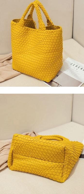 画像16: Braided tote shoulder handbag 編み込みトートショルダーハンドバック (16)