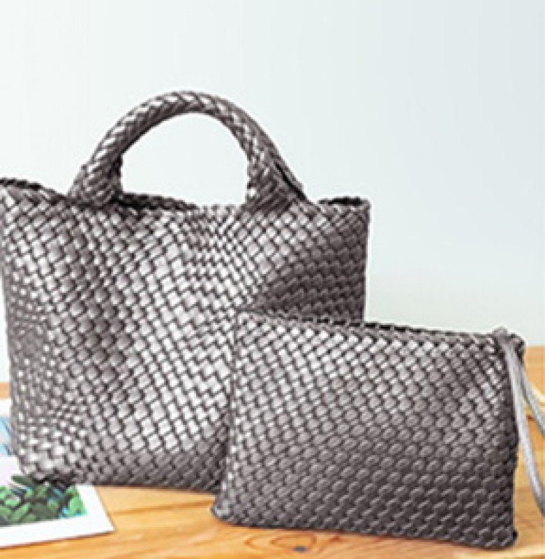 画像9: Braided tote shoulder handbag 編み込みトートショルダーハンドバック (9)