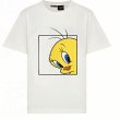 画像1: Tweety loose short sleeve T-shirt Looney Tunes ルーニー・テューンズ トゥイーティー 半袖Tシャツ プルオーバ ー (1)