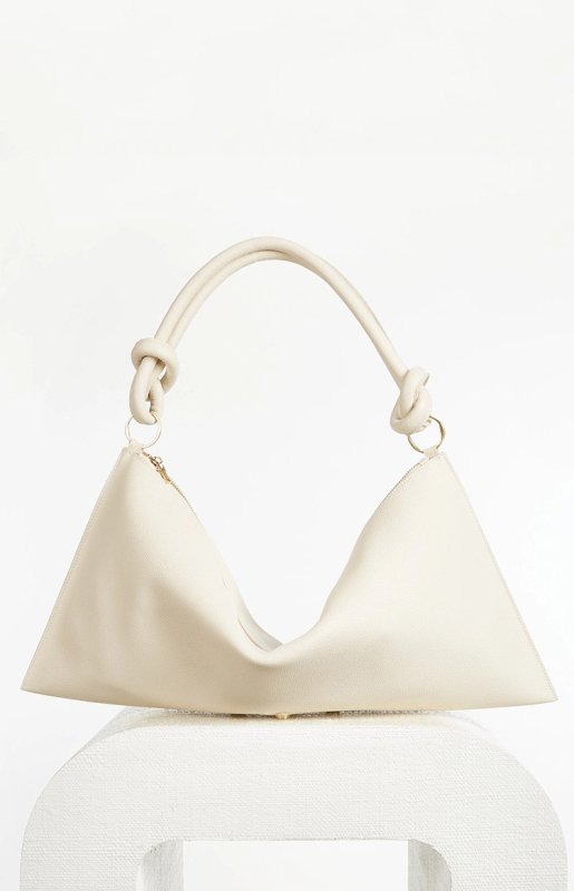 画像2: soft leather zipper twisted shoulder strap  bag ソフトレザージッパーツイストショルダーストラップバッグ (2)