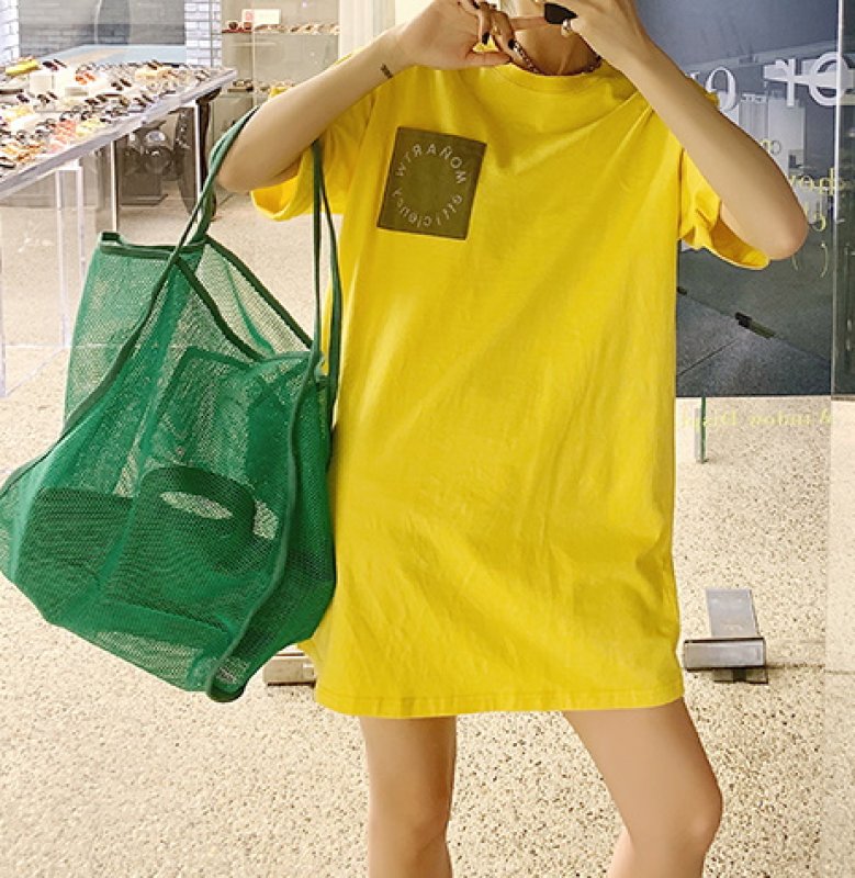 画像4: transparent mesh large capacity shoulder bag s eco bag shopping bag 透明メッシュエコバッグア トート ショルダーバック (4)