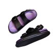 画像2: Women color matching thick bottom fashion Velcro  flat  sandals  slippers 厚底ファッションベルクロバックストラップ フラットサンダル スリッパ (2)