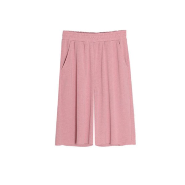 画像1: Womens Ice Silk Short Half Gaucho Skirt Pants アイスシルク 接触冷感 ショート ワイドパンツ (1)