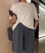 画像5: Womens Ice Silk Short Half Gaucho Skirt Pants アイスシルク 接触冷感 ショート ワイドパンツ (5)