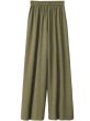 画像3: Womens Ice Silk Long Wide-Leg Gaucho Skirt Pants アイスシルク 接触冷感 ショート ワイドパンツ (3)