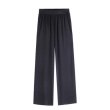 画像2: Womens Ice Silk Long Wide-Leg Gaucho Skirt Pants アイスシルク 接触冷感 ショート ワイドパンツ (2)