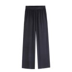 画像2: Womens Ice Silk Long Wide-Leg Gaucho Skirt Pants アイスシルク 接触冷感 ショート ワイドパンツ (2)