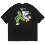 画像5: Men's cartoon printed t-shirt  loose tshirt   オーバーサイズ ユニセックス 男女兼用アニメサボテンプリント 半袖Tシャツ (5)