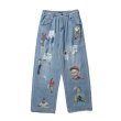 画像1: Unisex Men's GRAPHIC FILM DENIM PANTS　ユニセックス 男女兼用グラフィックデニムパンツ (1)