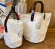 画像3: Canvas bucket type tote eco bag　スマイル ドットプリントバケットトートエコバッグ (3)