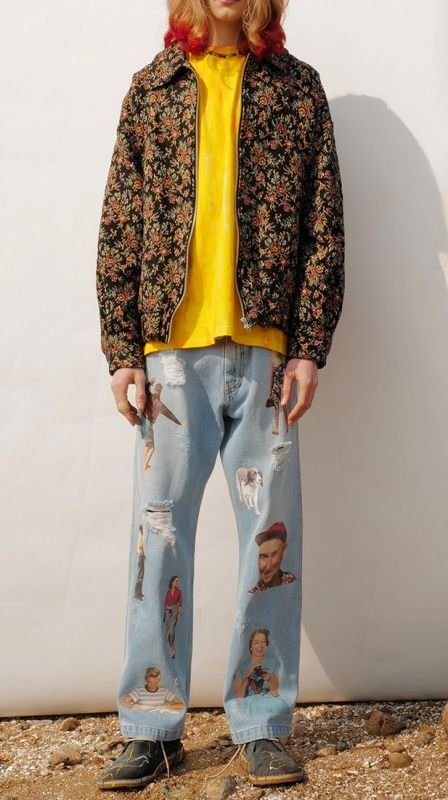 画像3: Unisex Men's GRAPHIC FILM DENIM PANTS ユニセックス 男女兼用グラフィックデニムパンツ (3)