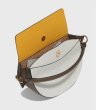 画像4: New woman’s paragraph semi-circle bag diagonal contrast color matching color single shoulder diagonal handbag saddle bag　本革レザー半円型コントラストカラーマッチングシングルショルダー斜めハンドバッグサドルバッグトートショルダー斜め掛けバック　 (4)